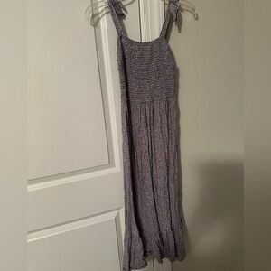 Jessica Simpson Marled Checkered-gingham Tweed Gray maxi dress size xs